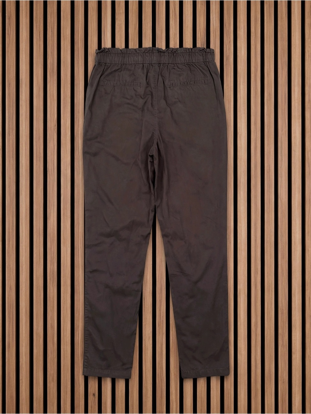 LOFT Charcoal Drawstring Wide-Leg Ankle Pants - Picture 4 of 6